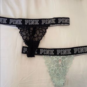 PINK lace thongs